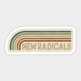 New Radicals Retro Stripes Sticker